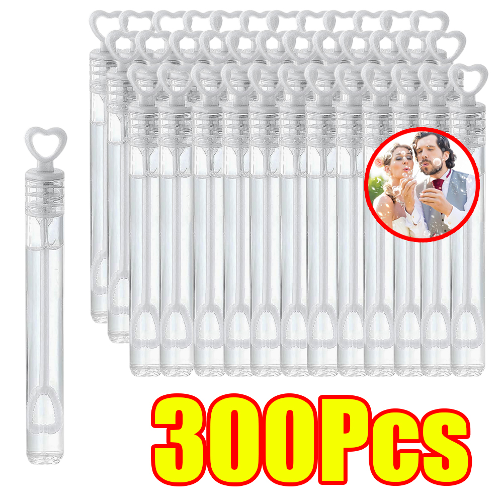 Soap Making Jar - 10-300Pcs Love Heart Bubble Tube Transparent