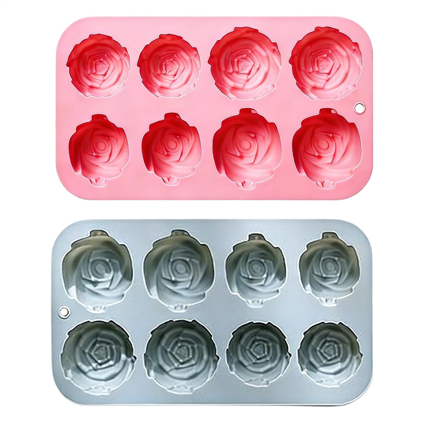 Soap Making Things - 8 Holes Rose Flower Silicone Molds