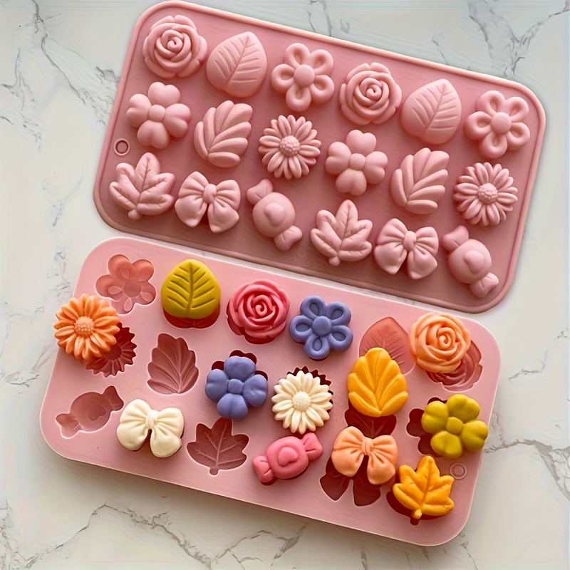 Soap Making Kit For Beginners - 18pcs Silicone Candle Molds - Non-Toxic,