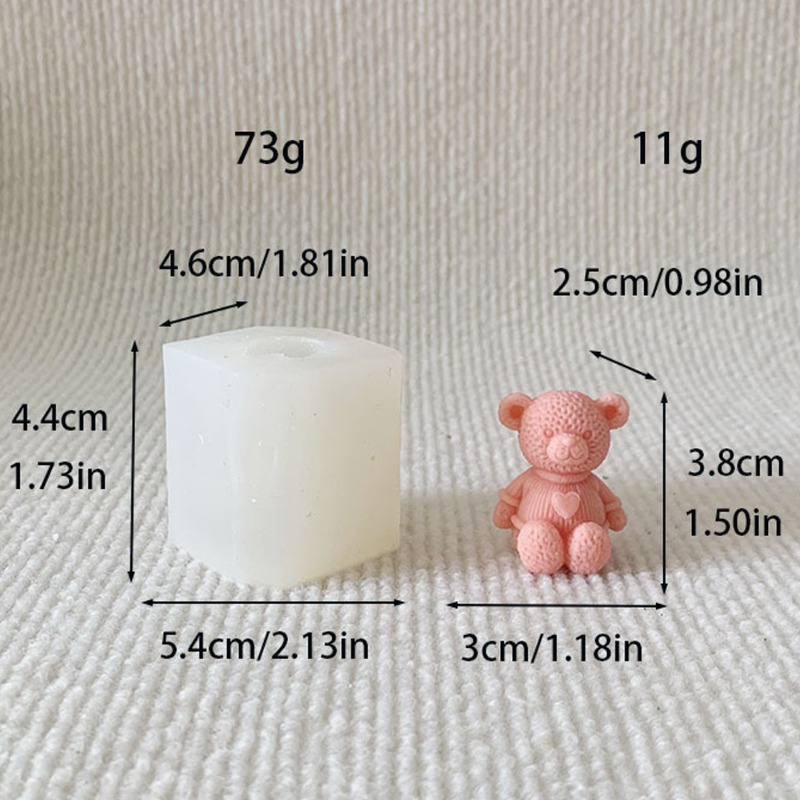 Mini Love Bear Candle Silicone - مراجعة Soap Making Things وسعره