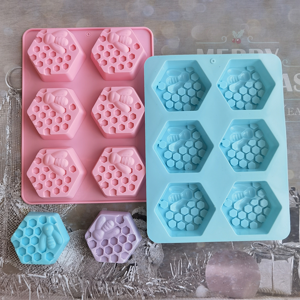 Silicone Hexagonal Bee Soap Mo - مراجعة Soap Making Kit For Beginners وسعره