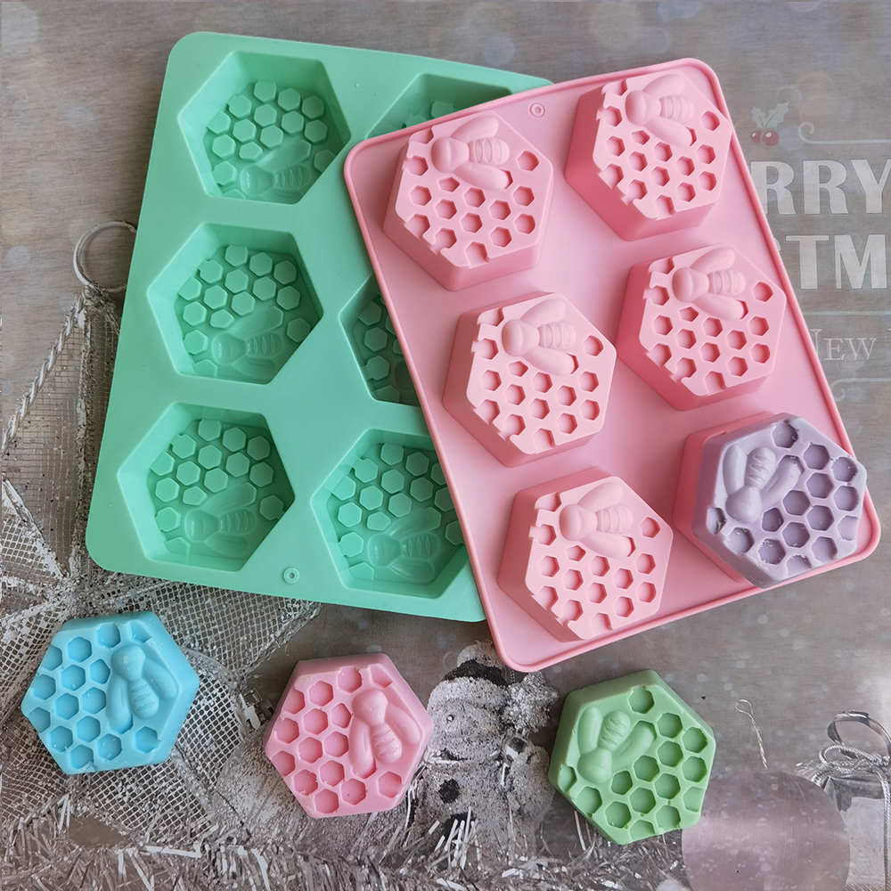 Silicone Hexagonal Bee Soap Mo - مراجعة Soap Making Kit For Beginners وسعره