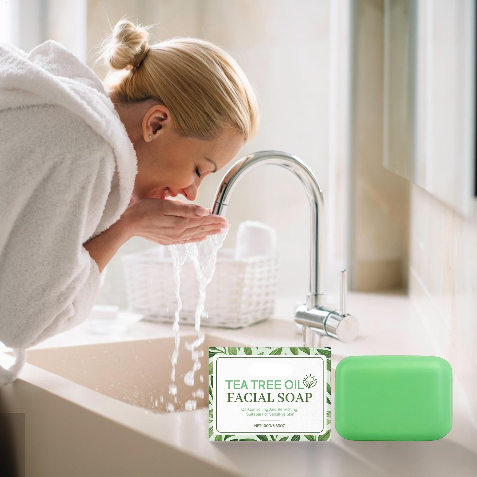 1pc Tea Tree Soap for Face Bod - مراجعة Castor Oil Soap وسعره