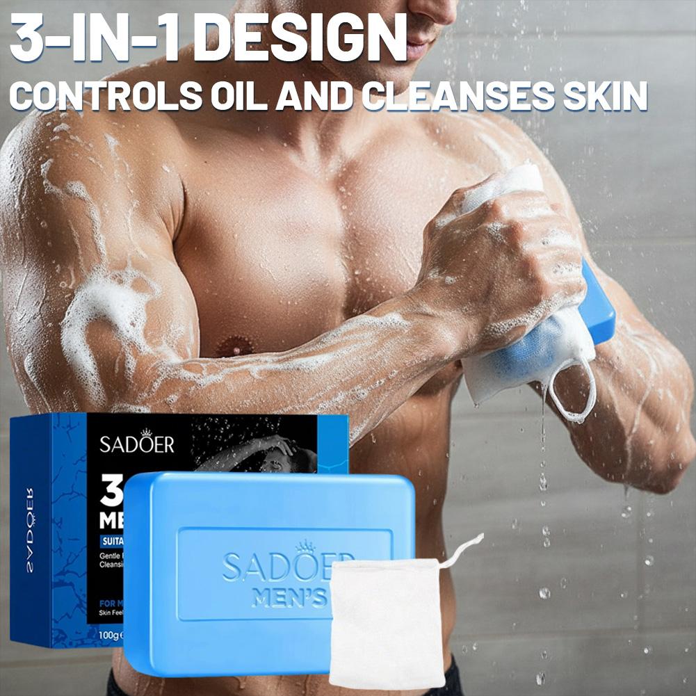 1/2PCS SADOER Men'S Three In O - مراجعة Castor Oil Soap وسعره
