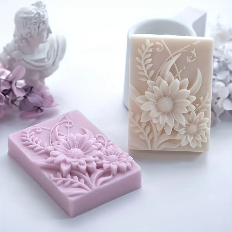 3D Flower Square Soap Silicone - مراجعة Soap Making Kit For Beginners وسعره
