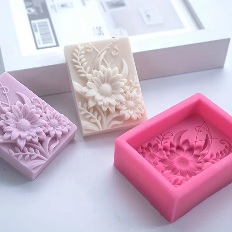 3D Flower Square Soap Silicone - مراجعة Soap Making Kit For Beginners وسعره