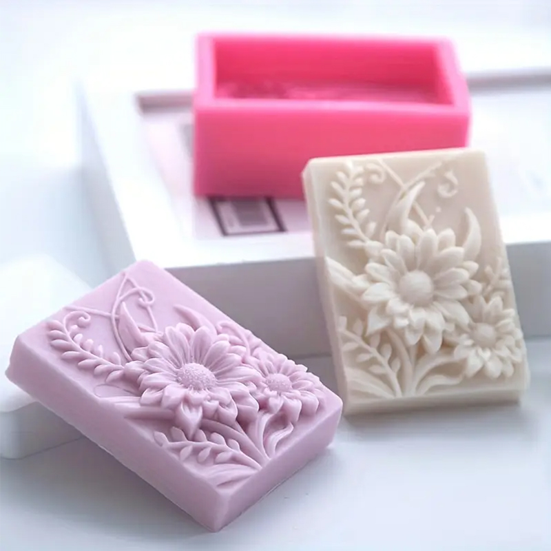 3D Flower Square Soap Silicone - مراجعة Soap Making Kit For Beginners وسعره
