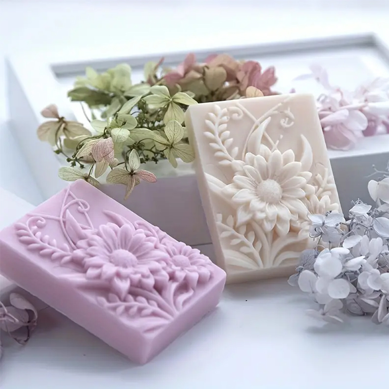 3D Flower Square Soap Silicone - مراجعة Soap Making Kit For Beginners وسعره