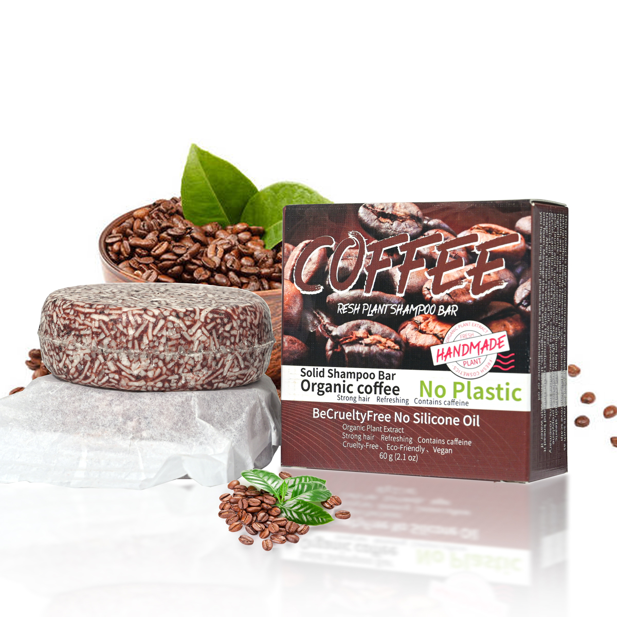 J+60g Coffee Solid Shampoo Moi - مراجعة Castor Oil Soap وسعره