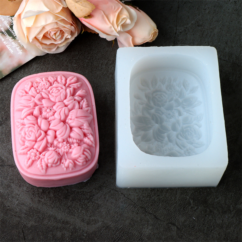 Square Floral Silicone Soap Mo - مراجعة Soap Making Things وسعره