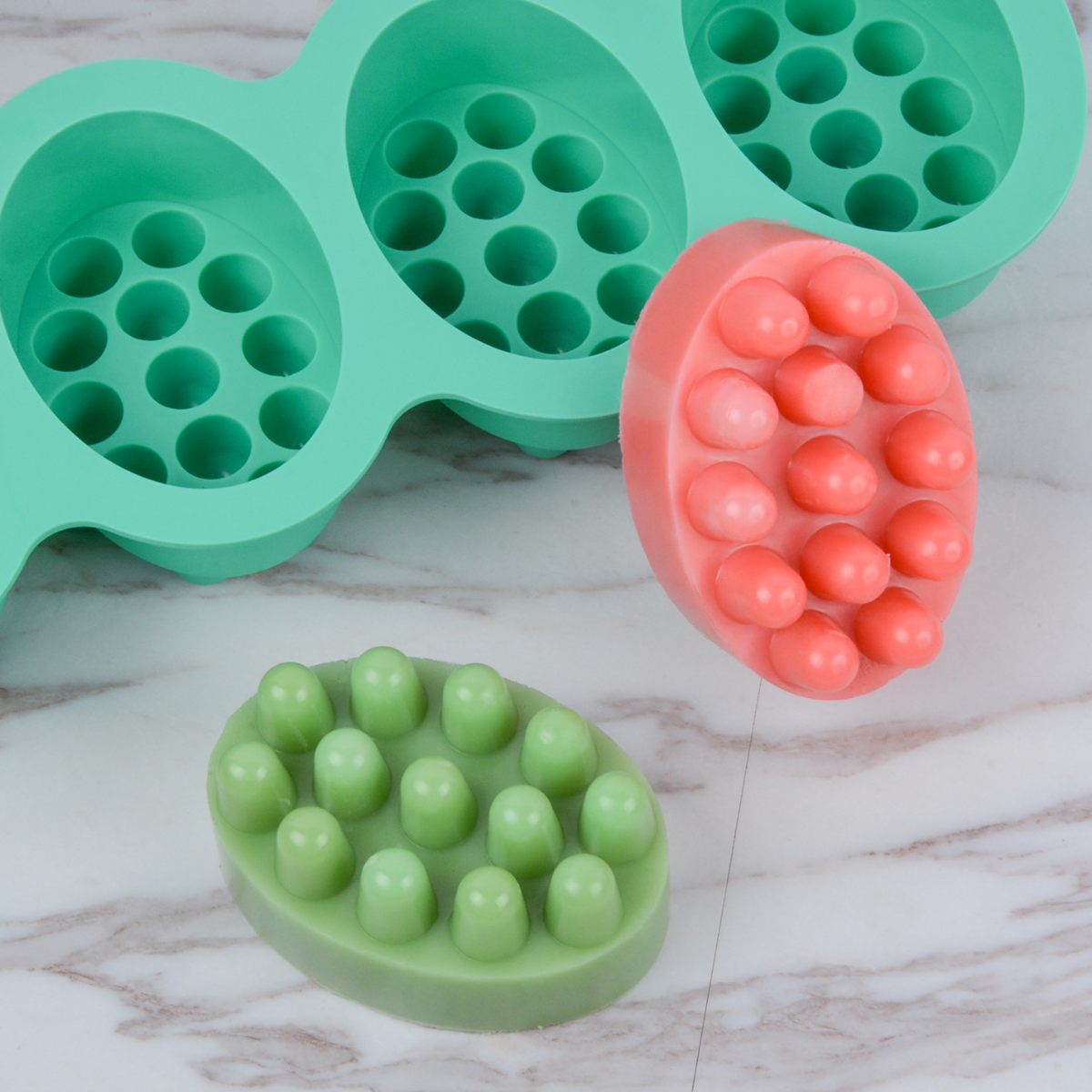 4 Hole Oval Massage Soap Silic - مراجعة Soap Making Kit For Beginners وسعره