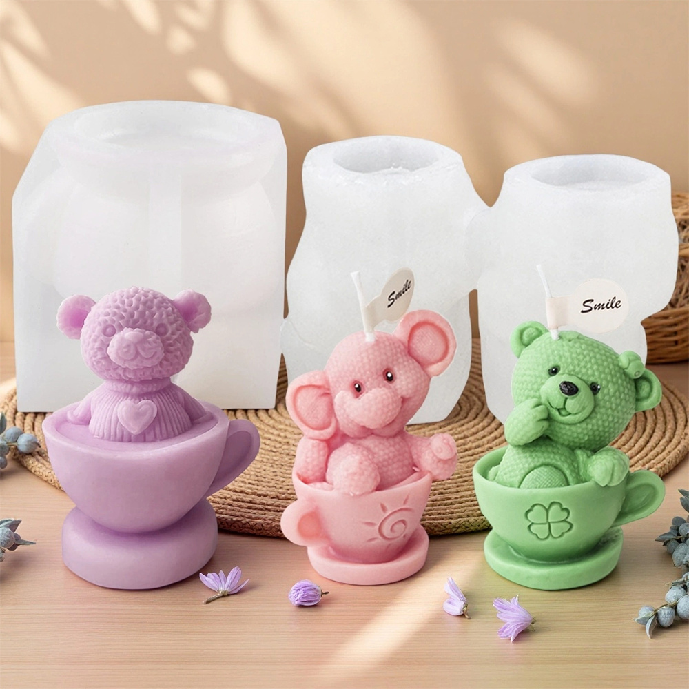 Teddy Bear in Cup Silicone Mol - مراجعة Soap Making Jar وسعره